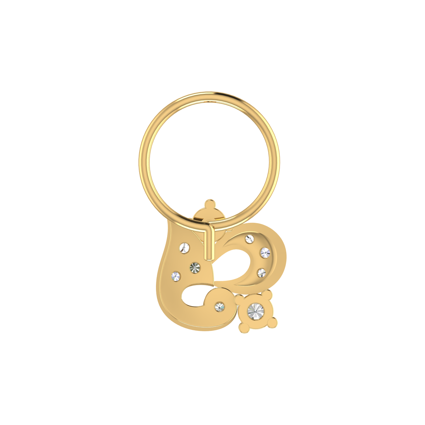 0.11 Carat Natural Diamond Nose Pin - HI Color, VS-SI Clarity.